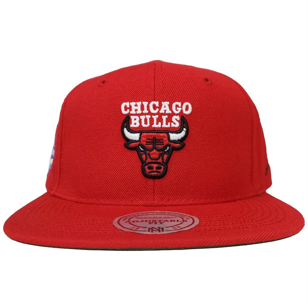 Jordan x Chicago Bulls‎ Mitchell & Ness NBA Snapback Hat 3D Logo Red NWT